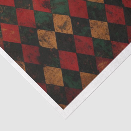 Kerst Harliquin Achtergrond Tissuepapier (Detail)