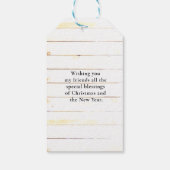 Kerst Hart Foto Rustiek Hout Gift Label Cadeaulabel (Achterkant)