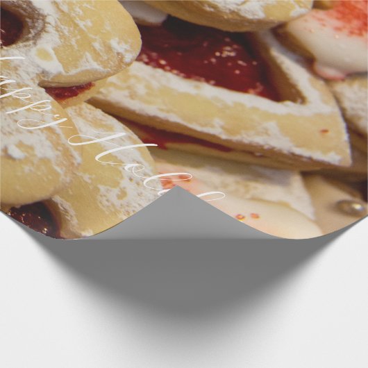 Kerst Hart Gevormde Suiker Cookie Cadeaupapier (Hoek)