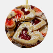 Kerst Hart Gevormde Suiker Cookie Keramisch Ornament (Voorkant)