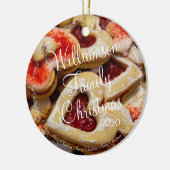 Kerst Hart Gevormde Suiker Cookie Keramisch Ornament (Links)