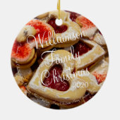 Kerst Hart Gevormde Suiker Cookie Keramisch Ornament (Achterkant)