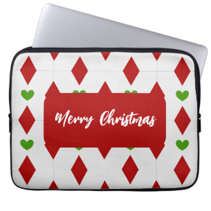Kerst hart laptophoes Festive laptopcase Laptop Sleeve