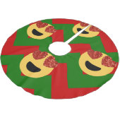 kerst - hart oog emoji xmas tree skirt kerstboom rok (Gekanteld)