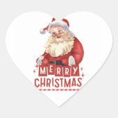 Kerst Hart Stickers (Voorkant)
