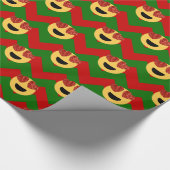 kerst hartoog emoji cadeaupapier (Hoek)
