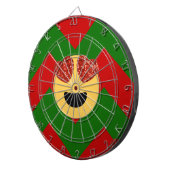 kerst hartoog emoji dartbord (Voorkant Rechts)