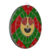 kerst hartoog emoji dartbord (Voorkant Links)
