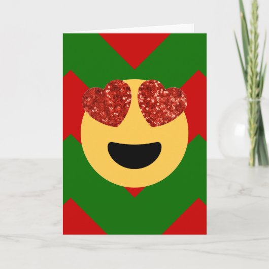 kerst hartoog emoji feestdagen kaart (Voorkant)