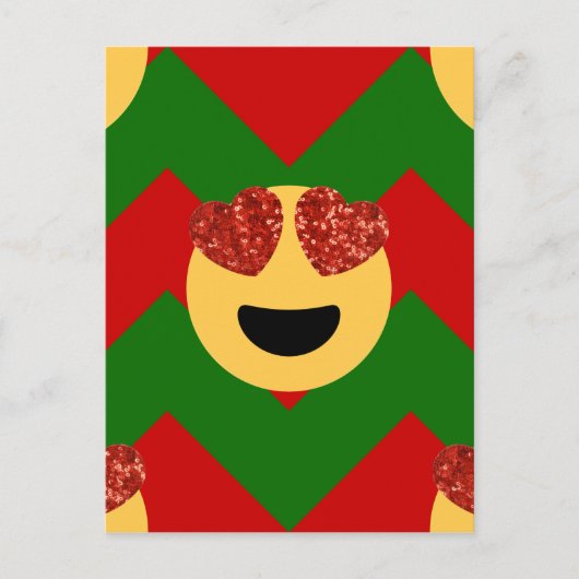 kerst hartoog emoji feestdagenkaart (Voorkant)