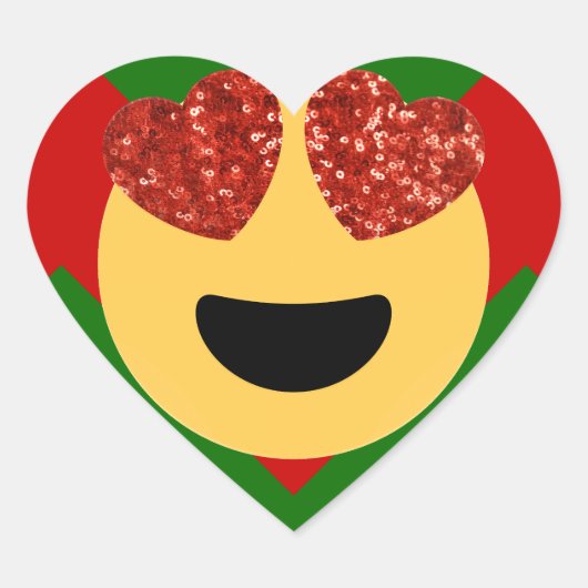 kerst hartoog emoji hart sticker (Voorkant)
