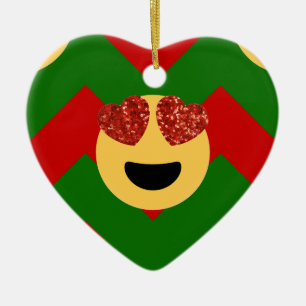 kerst hartoog emoji keramisch ornament