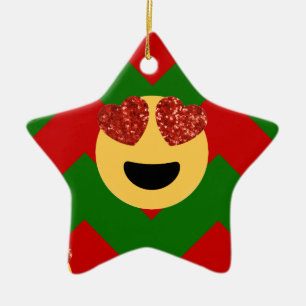 kerst hartoog emoji keramisch ornament