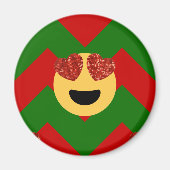 kerst hartoog emoji magneet (Voorkant)