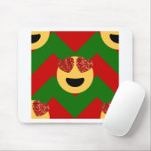 kerst hartoog emoji muismat (Met muis)