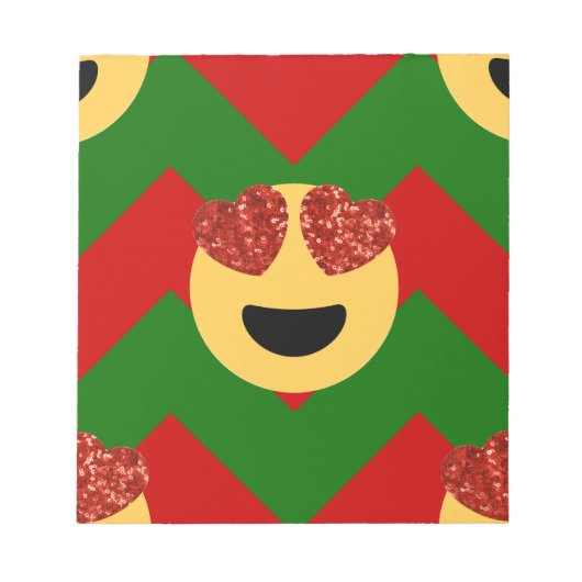 kerst hartoog emoji notitieblok (Voorkant)