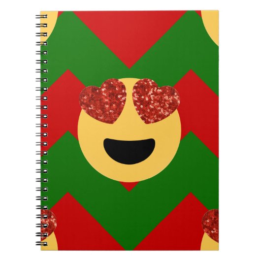 kerst hartoog emoji notitieboek (Voorkant)