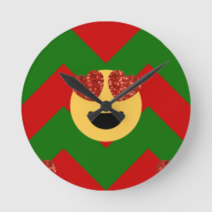 kerst hartoog emoji ronde klok