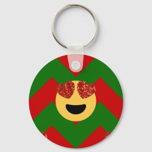 kerst hartoog emoji sleutelhanger