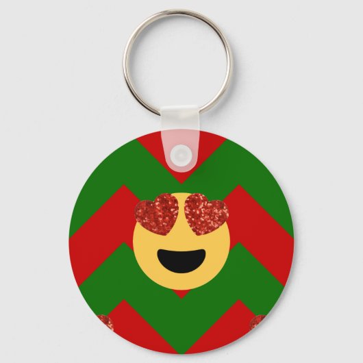 kerst hartoog emoji sleutelhanger (Voorkant)