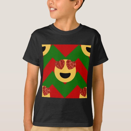 kerst hartoog emoji t-shirt (Voorkant)