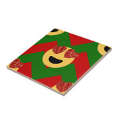 kerst hartoog emoji tegeltje (Zijkant)