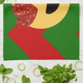 kerst hartoog emoji theedoek (Gevouwen)