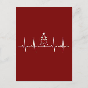Kerst - Hartslag van kerstboom Briefkaart