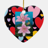 Kerst-hartstichting Keramisch Ornament (Achterkant)