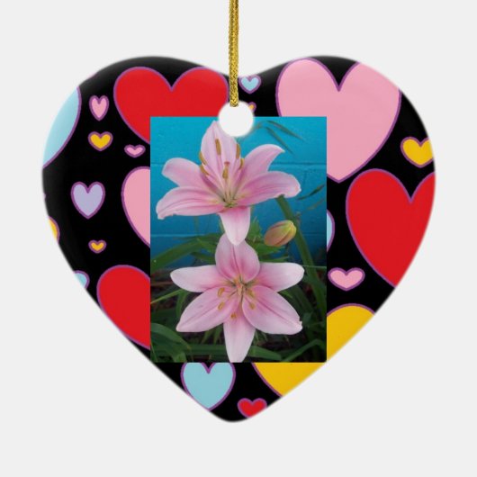 Kerst-hartstichting Keramisch Ornament (Achterkant)