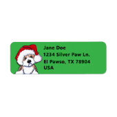 Kerst Havanese KiniArt Etiket (Voorkant)