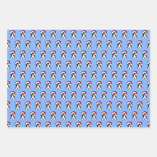 Kerst Havanese Verpakking Papier Set van 3 Lakens Inpakpapier Vel (Voorkant 2)