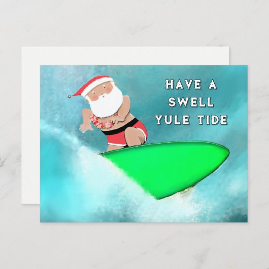 Kerst Hawaï Feestdagenkaart (Voorkant / Achterkant)