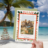 Kerst Hawaïaanse Quilt Vakantie Fotokaart Kaart
