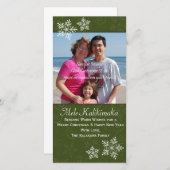 Kerst Hawaiian Hibiscus Snowflake Foto Kaart (Voorkant / Achterkant)