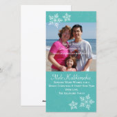 Kerst Hawaiian Hibiscus Snowflake Foto Kaart (Voorkant / Achterkant)