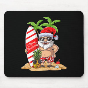 Kerst Hawaiian Surfing T-shirt Kerstmis Zomer ZW Muismat