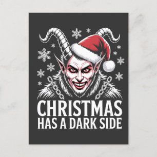 Kerst heeft een donkere kant aankondigingskaart