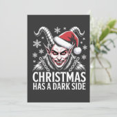 Kerst heeft een donkere kant kaart (Staand voorkant)