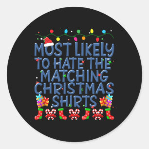 Kerst heeft waarschijnlijk een hekel aan bijpassen ronde sticker