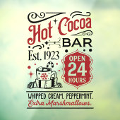 Kerst heet cacao bar woord kunst raamsticker (Vel 3)