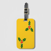 Kerst heilig op sinaasappel bagagelabel (Voorkant (verticaal))