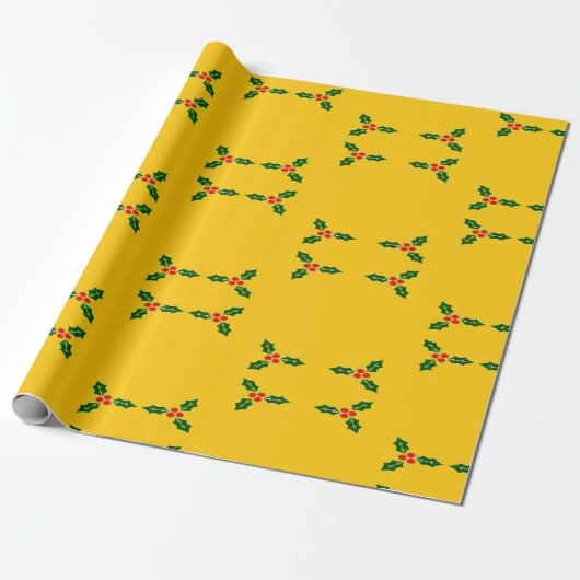 Kerst heilig op sinaasappel cadeaupapier (Uitgerold)