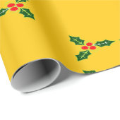 Kerst heilig op sinaasappel cadeaupapier (Rol Hoek)