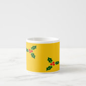 Kerst heilig op sinaasappel espresso kop (Voorkant)