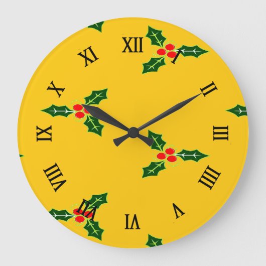 Kerst heilig op sinaasappel grote klok (Voorkant)