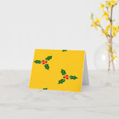 Kerst heilig op sinaasappel kaart (Gele Bloem)