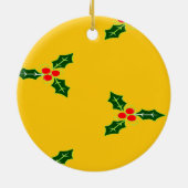 Kerst heilig op sinaasappel keramisch ornament (Achterkant)