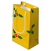 Kerst heilig op sinaasappel klein cadeauzakje (Achterkant Gekanteld)