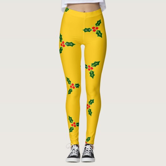 Kerst heilig op sinaasappel leggings (Voorkant)